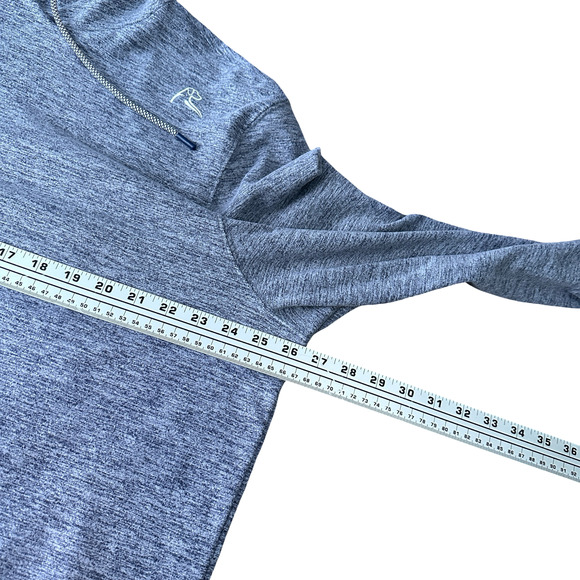 Rhoback Hesi Performance Hoodie Men’s XL Heather Steel Gray Grey Navy Blue Golf - Picture 7 of 9